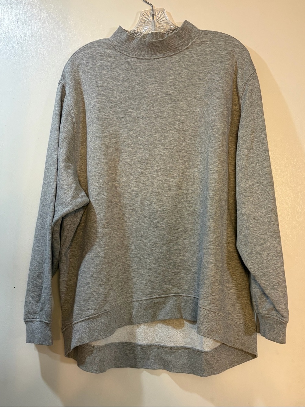 H&M Divided Grey Mock Neck Sweatshirt Womens Size L